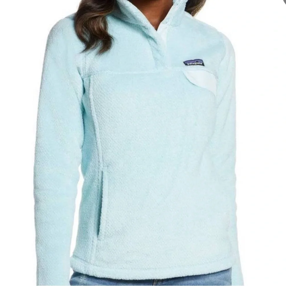 Patagonia Light Aqua Fleece Pullover Hoodie